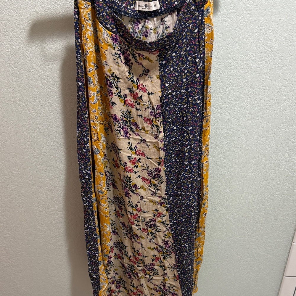 Natural Life Floral Patchwork Skirt